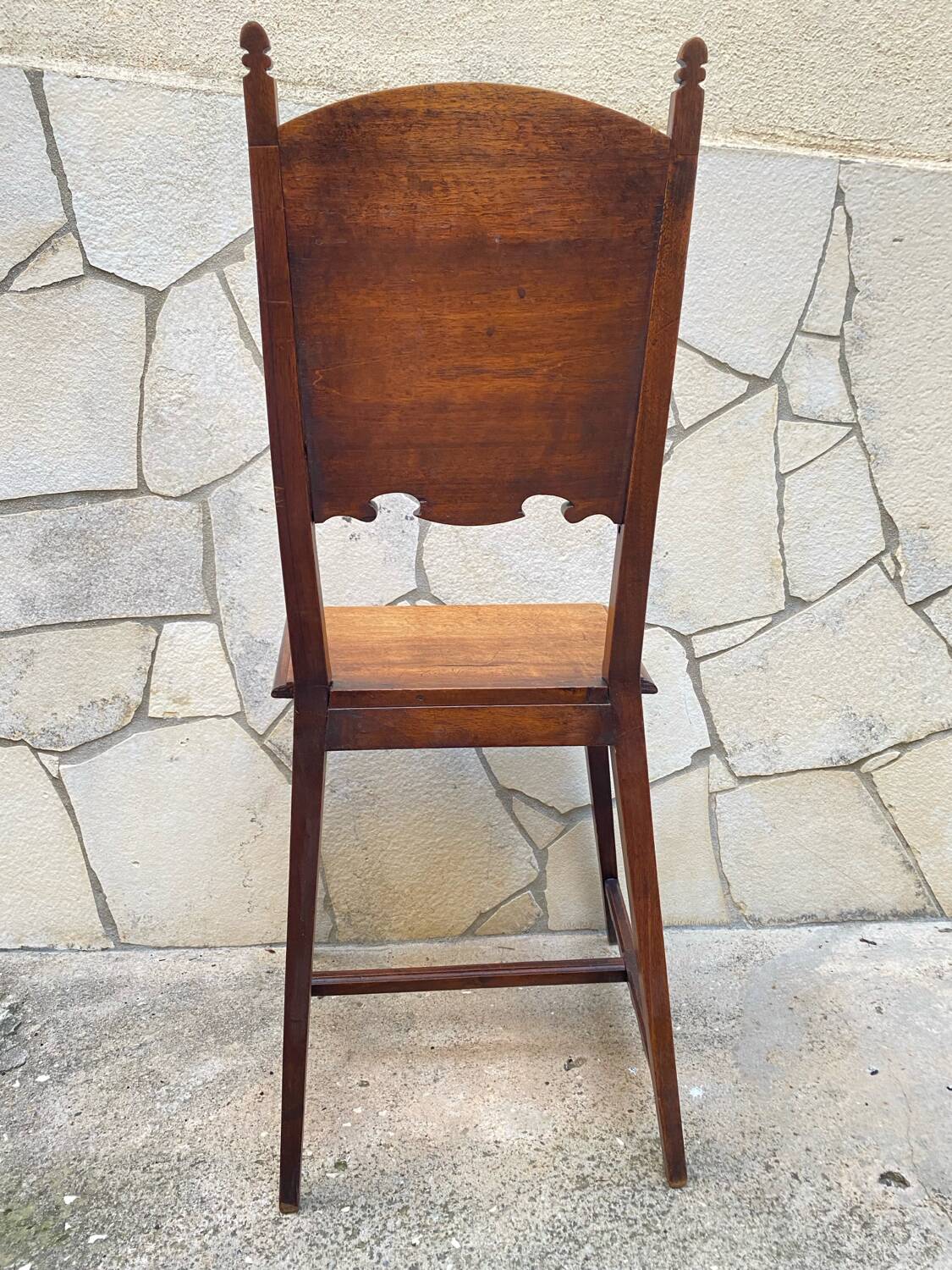 Carved walnut lounge chair