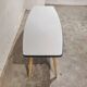 Vintage surfboard coffee table in birch and formica, 1950s