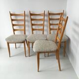 Series of 4 vintage chairs refurbished