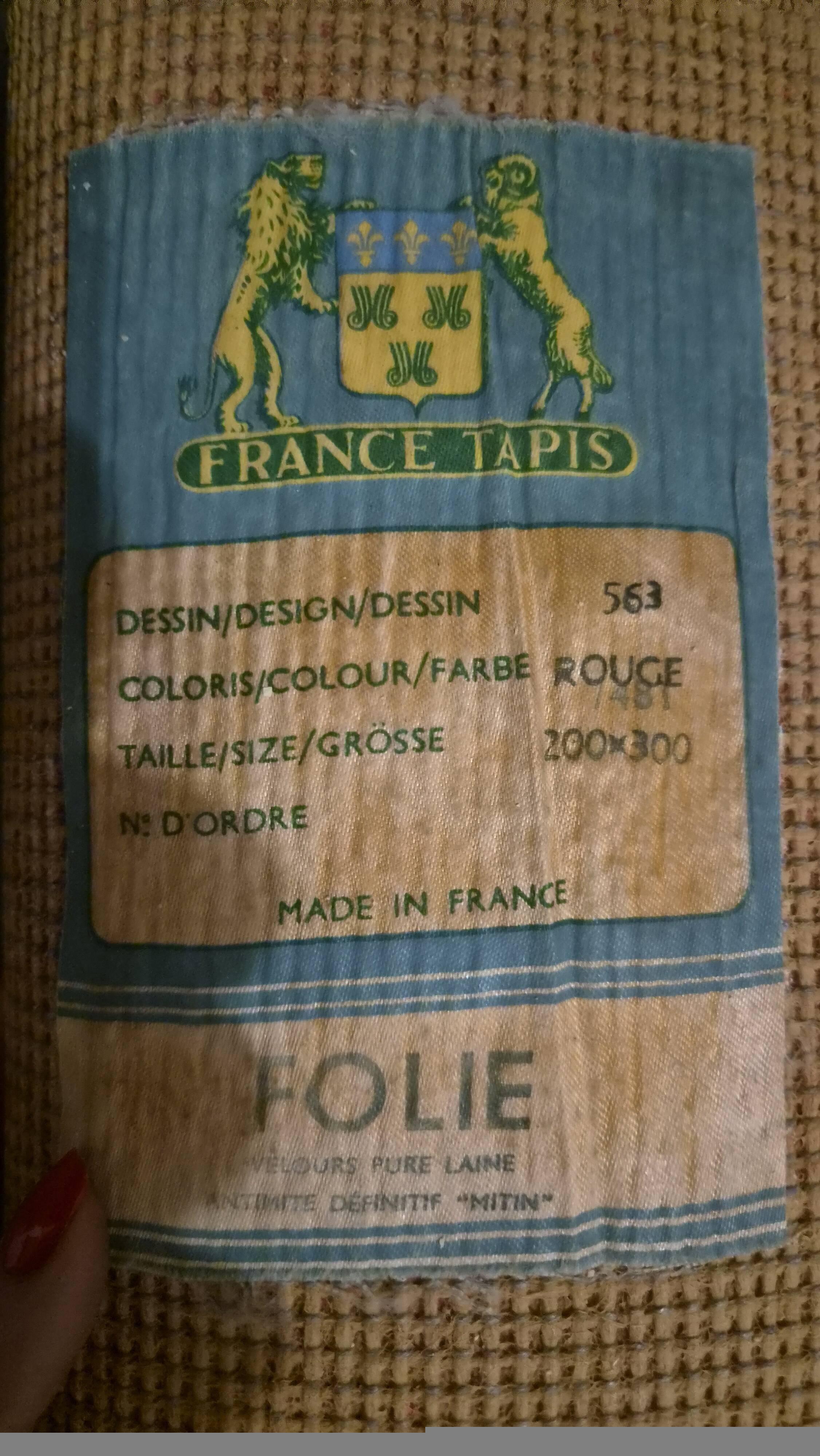 Large vintage rug from France, 1970s – 100% pure wool – 200 × 300.