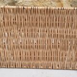 Wicker & metal shelf