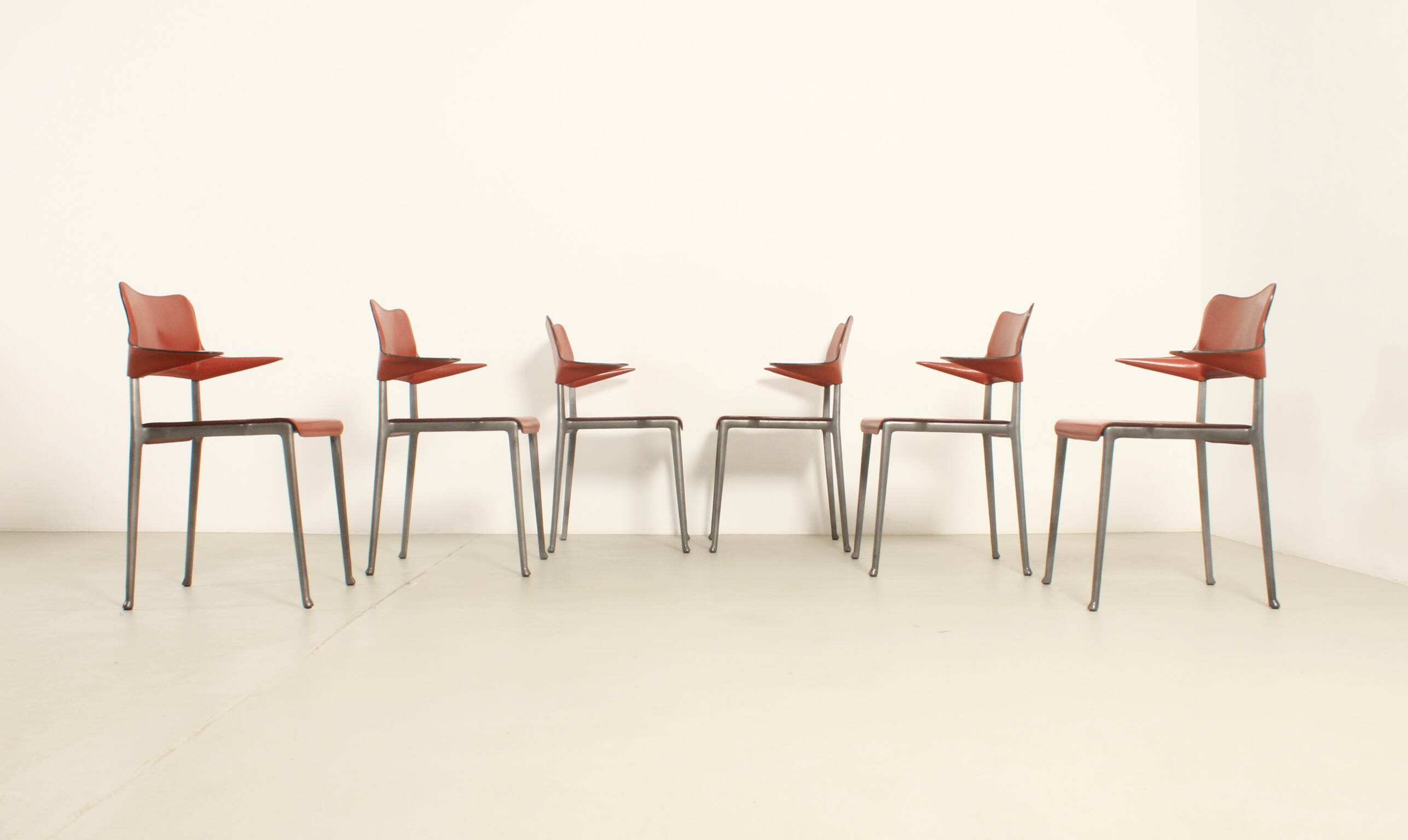 Set of six Kumo chairs by Toshiyuki Kita for Casas, Spain, 1989