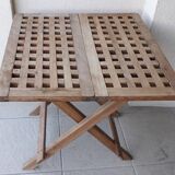 Folding wooden coffee table