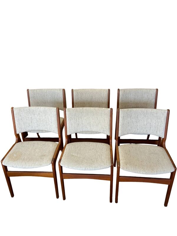 Chaises scandinaves Erik Buck 1960