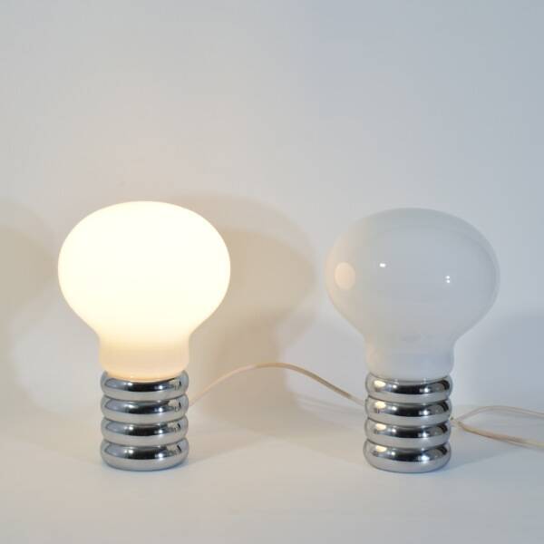 Pair of Bulb lamps by Ingo Maurer, Murano