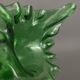 Pair of Marie Gregory vases in green floral decoration enamelled 1900