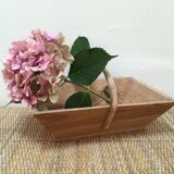 Old wooden harvest basket
