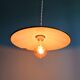 Industrial pendant light in green enamelled sheet metal, 1930s-40s