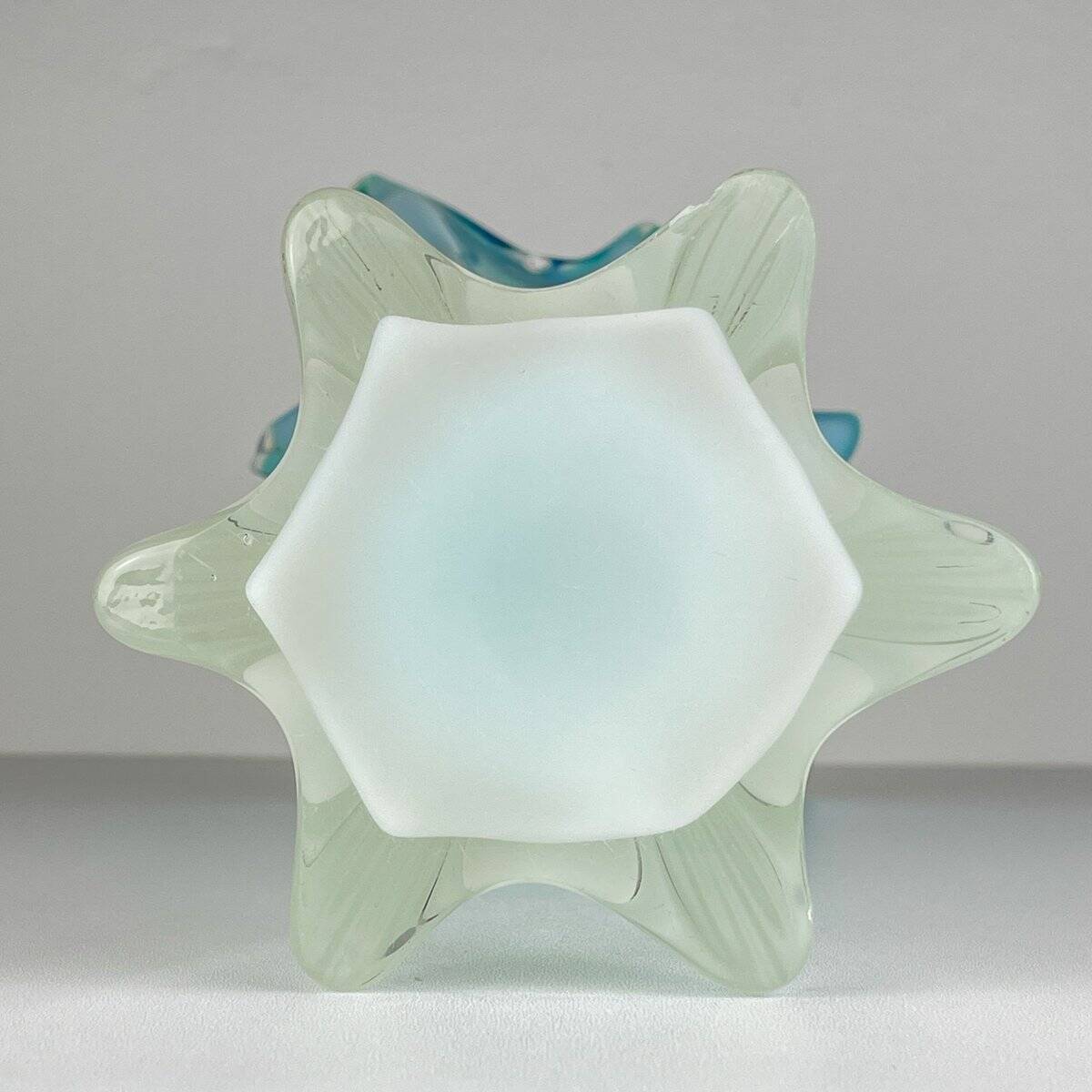 Vintage Murano Vase Grand Blue-Green, Italy, 1970s