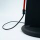 Postmodern memphis style sculptural red black white floor lamp