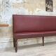 Bistro bench in burgundy leather