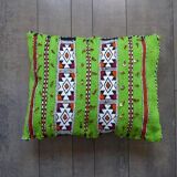 Coussin kilim vert marocain