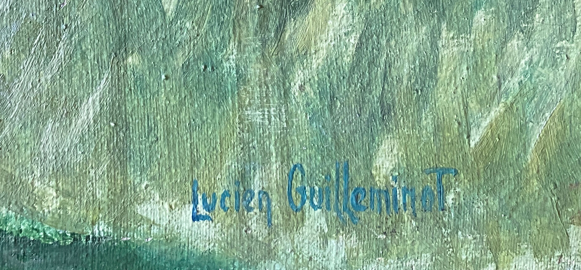 Oil Painting by Lucien Guilleminot "View of lake Geneva"