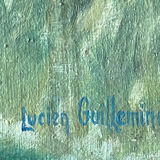 Oil Painting by Lucien Guilleminot "View of lake Geneva"