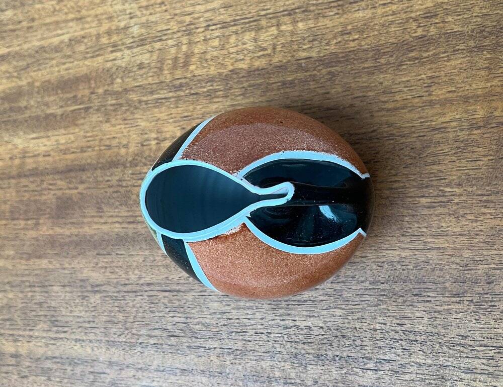 German ceramic vase from the mid-century by Krösselbach Keramik, 1960s.