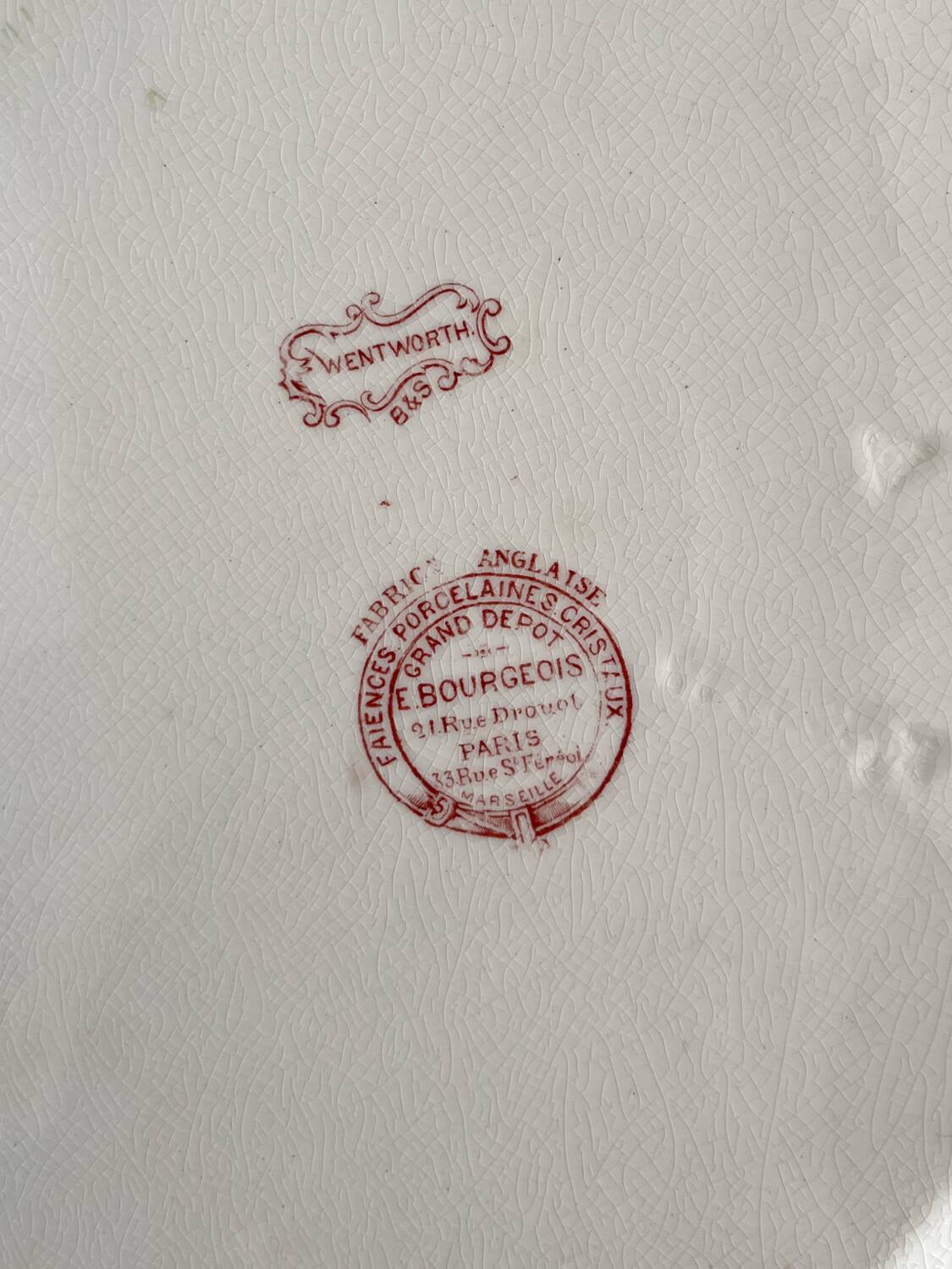 Bishop & Stonier “Wentworth” polychrome iron earthenware dish