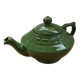 Théière verte en faïence