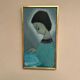 Original Swedish oil on canvas – "Lady" by Helge Holmlund – Signed – vintage and framed – 65 × 36.5 cm (25.6" × 14.4")