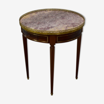 Table bouillotte en acajou, style Louis XVI – début XXe