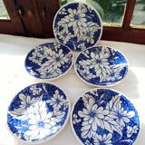 5 soup plates with English skullcaps