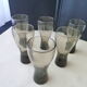 Set de 6 verres de table forme scandinave brun fumé