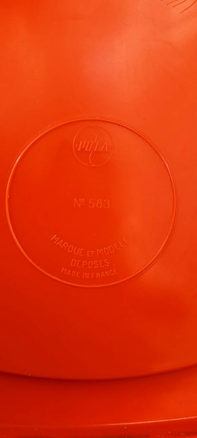 Miroir vintage orange années 70