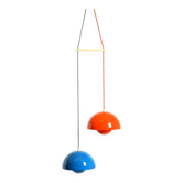 enamelled double shade Flower Pot pendant lamp by Verner Panton for Poulsen