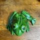 Glazed ceramic frog