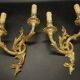 Large pair of wall sconces in Rocaille / Rococo / Baroque style - gilded bronze