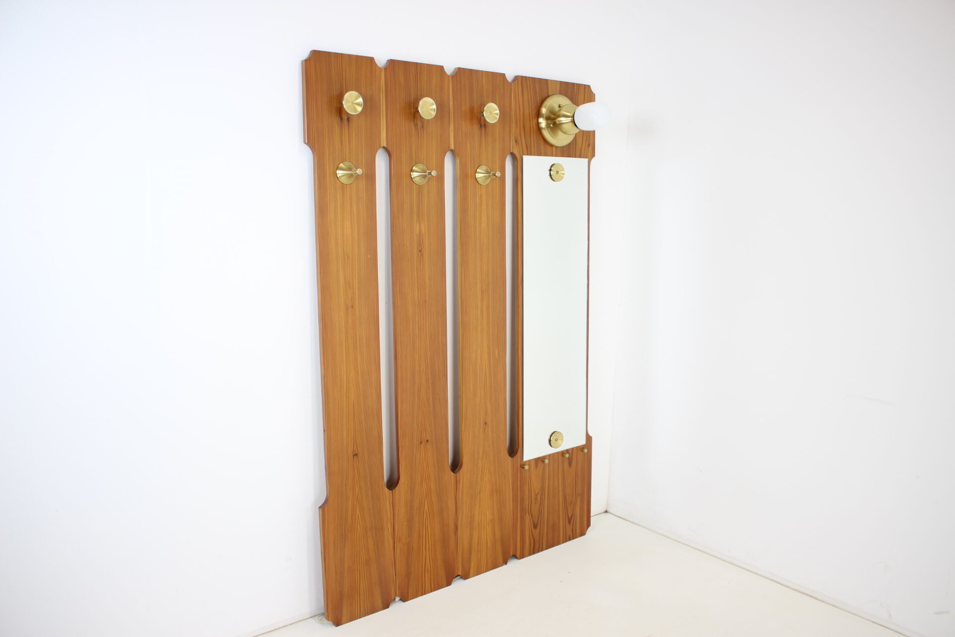 Wall coat rack with lighting Czechoslovakia 1960s
