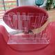 "News" magazine rack in transparent plexiglass, 1980s, vintage.