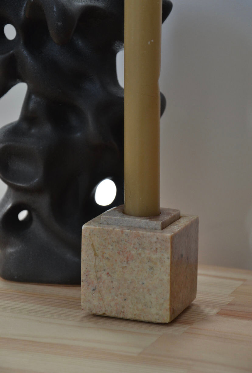 Vintage marble candle holder