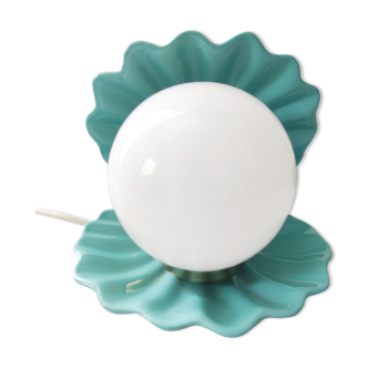 Vintage blue shell ceramic lamp