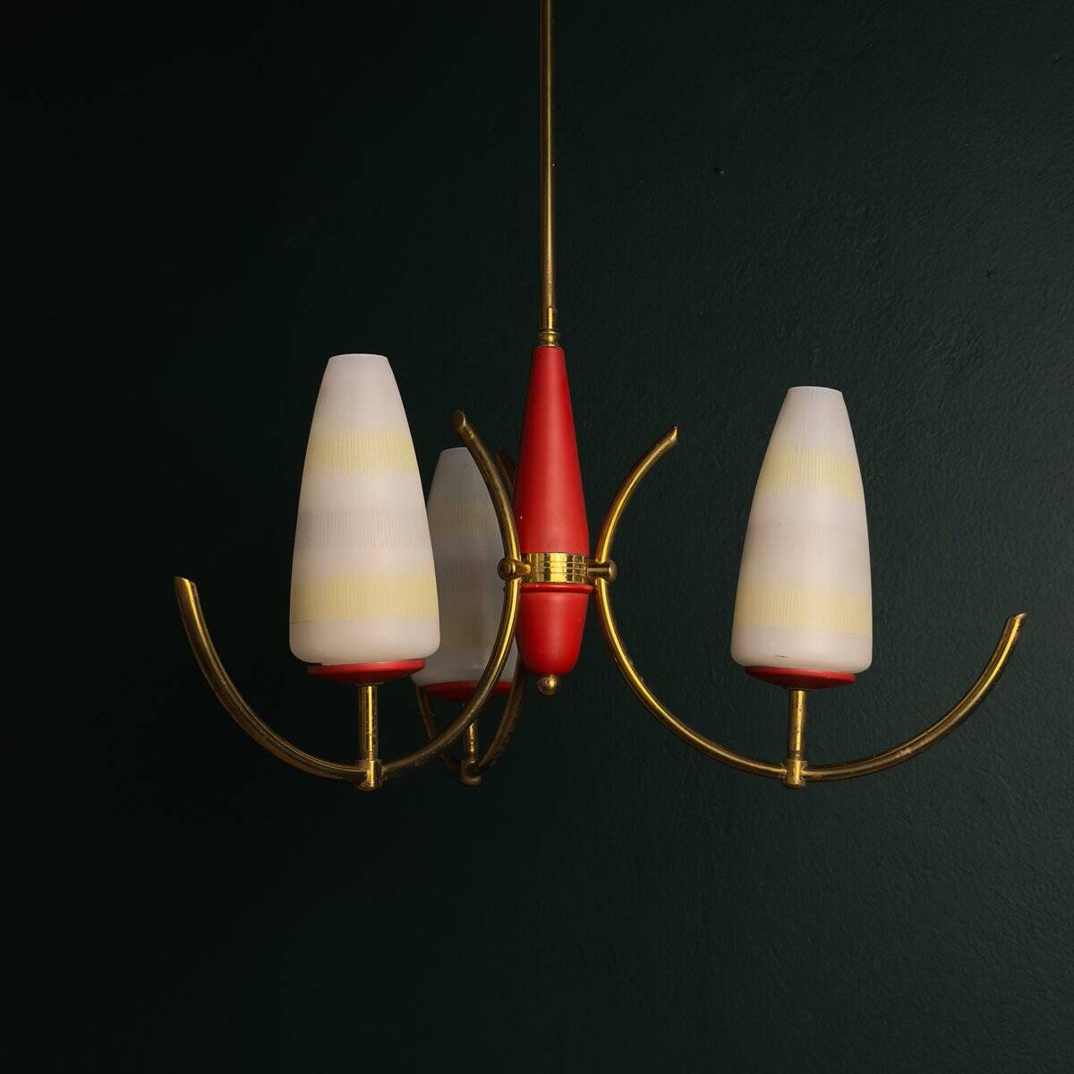 Mid-century chandelier by Stilnovo, Italy, 1940s-1950s.