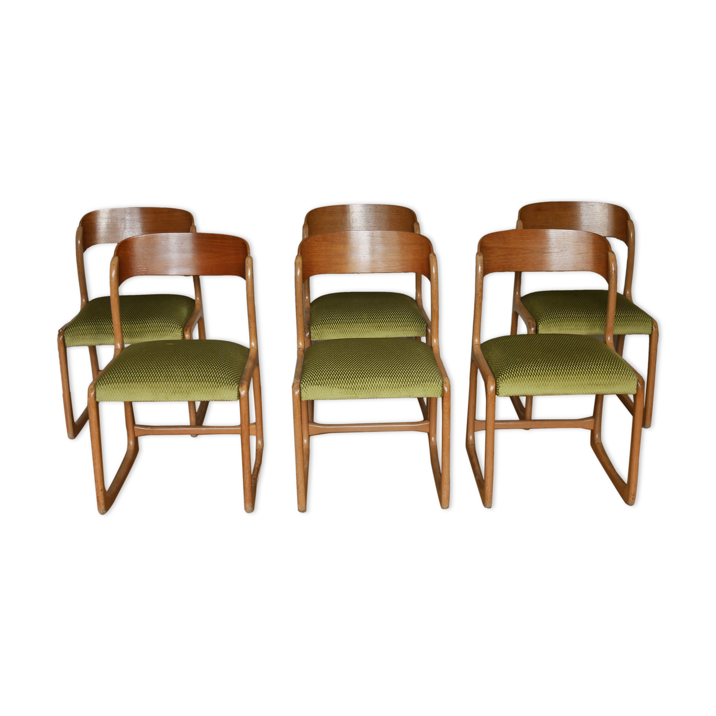 6 chairs slebaumann of the years 60