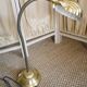 Large art deo brass shell lamp 90 cm