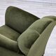 Fauteuil danois des années 1950, velours vert, pieds en frêne.