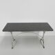 XL Garden table made in Paris, bistro table with granite top
