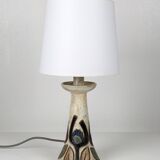 Pair of Bouffioulx sandstone candle lamps signed Dubois - 1970s