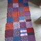 Plaid en patchwork tricoté main