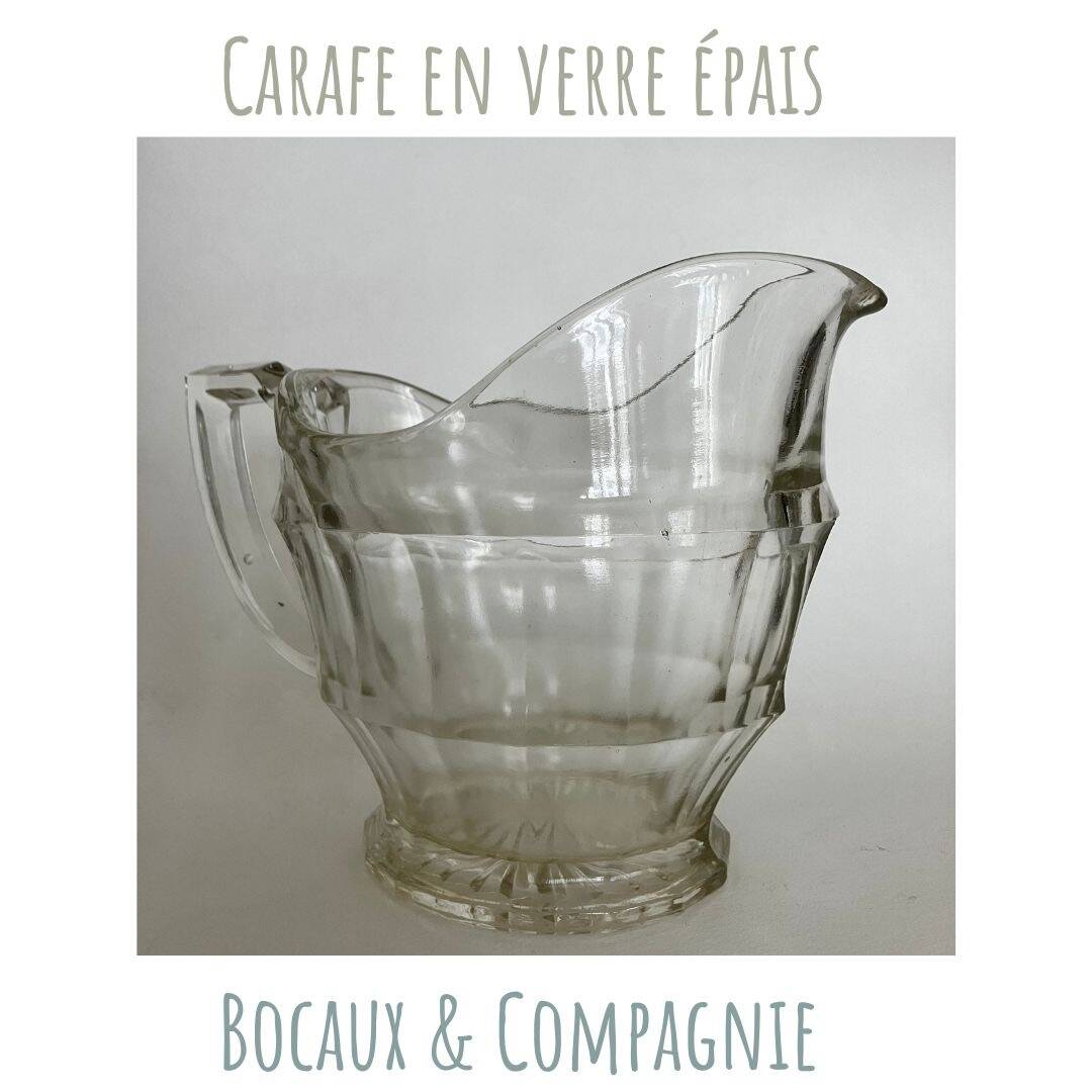 Thick glass carafe