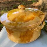 Old glazed terracotta vegetable
