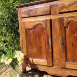 Large Louis XV country sideboard in walnut