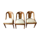 Series of 6 Gondola Chairs in blond mahogany