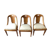 Series of 6 Gondola Chairs in blond mahogany
