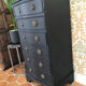 Vintage curved chest of drawers in a reinterpreted Louis XV style