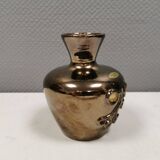 Ceramic vase with metal glaze from Frank ceramics Denmark 1970-80s.