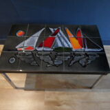 Mid century coffee table with tiles 1960's