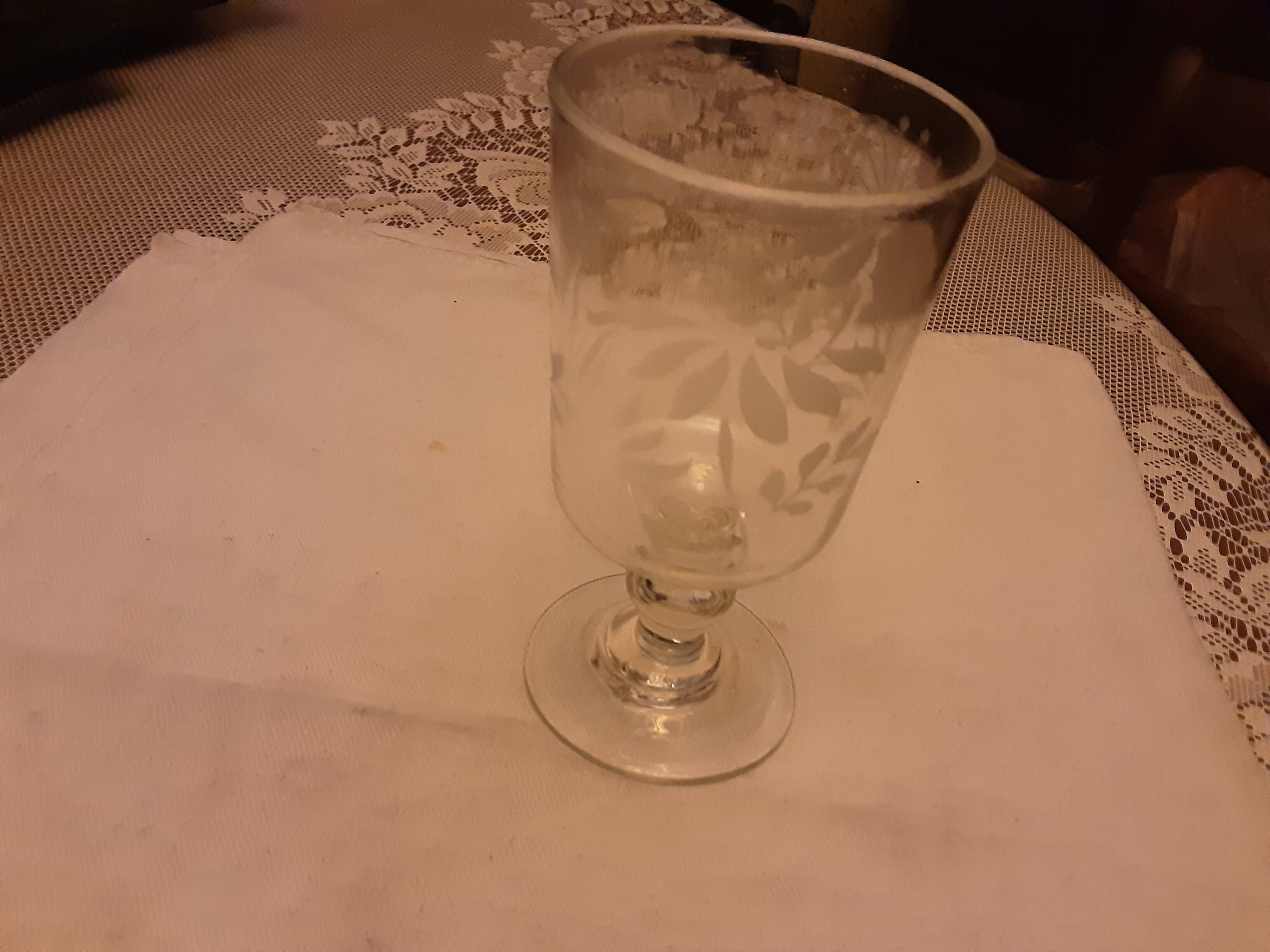 Antique 19th century sand-blown flower stem