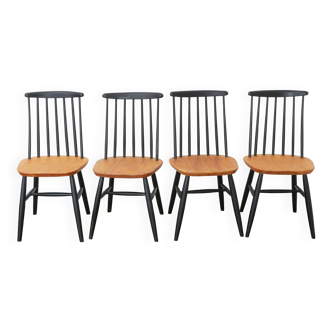 4 chaises vintage, restaurées